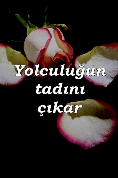 Yolculuğun tadını çıkar